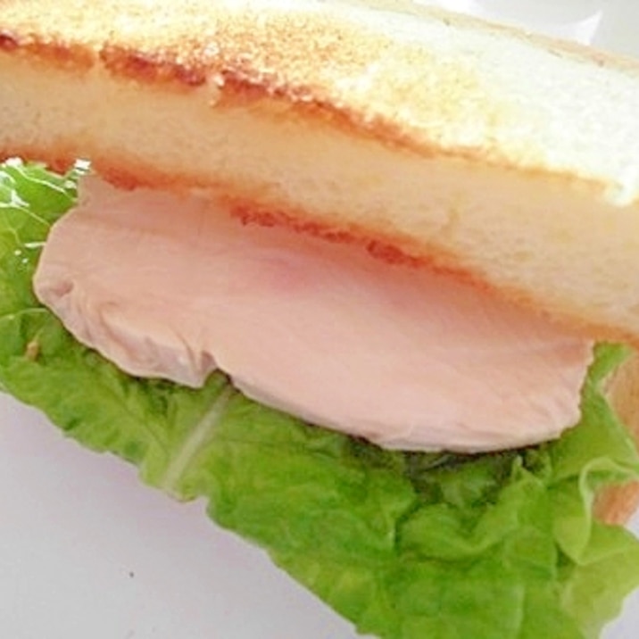 茹で鶏とサンチュのチーズトーストサンド レシピ 作り方 By V るん 0394 楽天レシピ